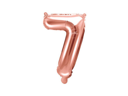 Picture of FOIL BALLOON NUMBER 7 ROSE GOLD 16 INCH